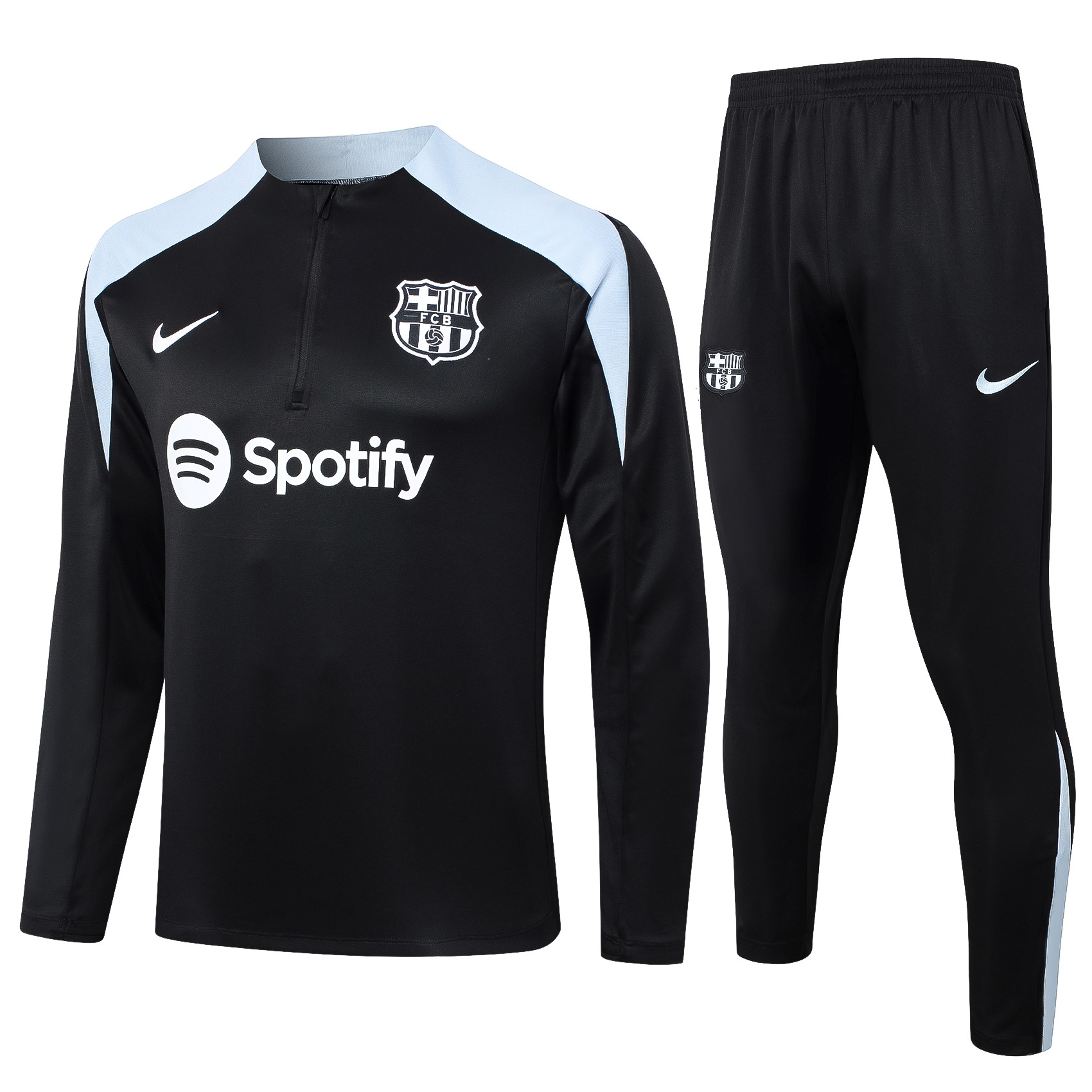 Sudadera De Training Barcelona 2024 2025 Negro Gris 3